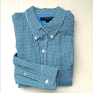 Banana Republic Casual Slim Fit Linen Blend Button Down Shirt